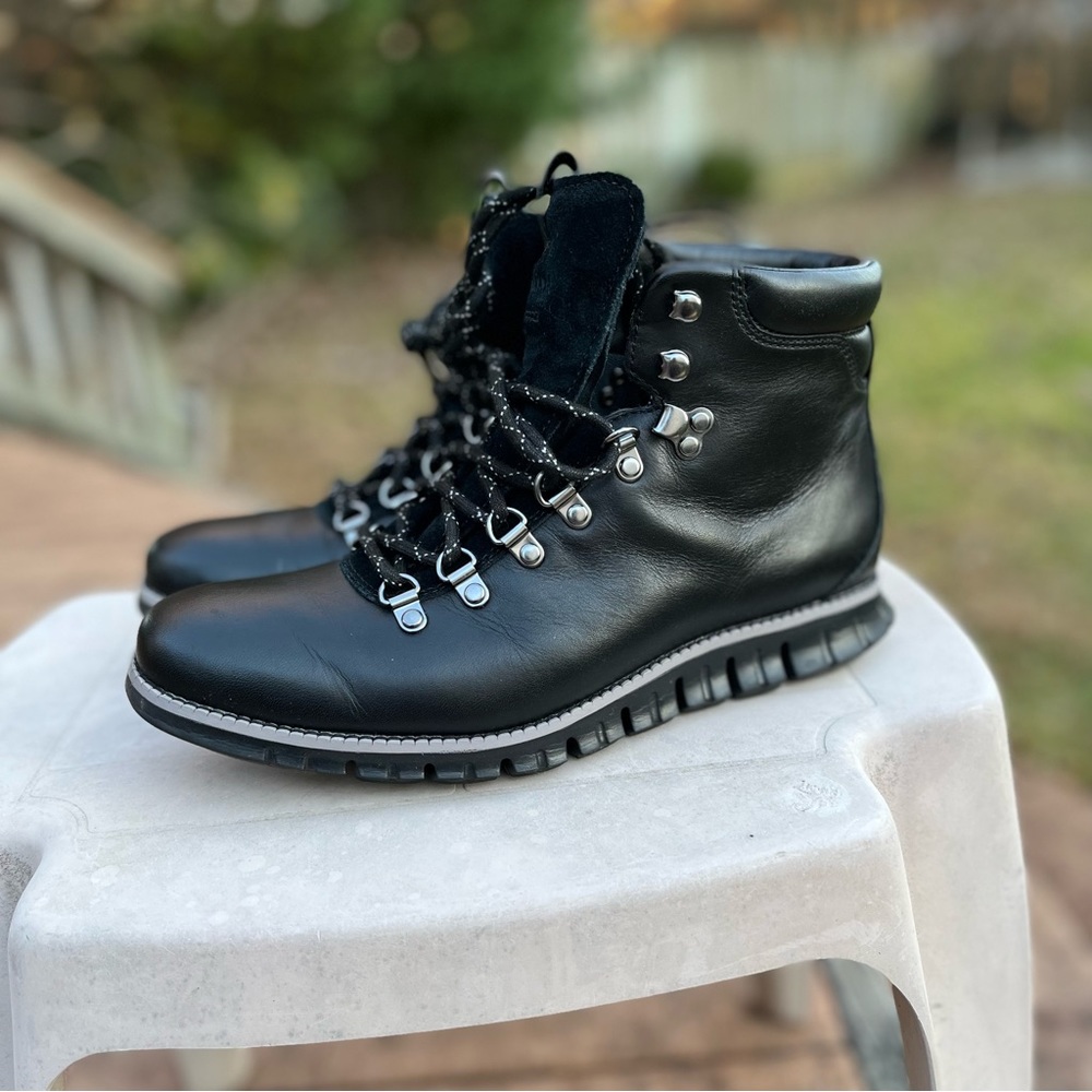 Cole Haan Zerogrand C26254 Men Black EXCELLENT Water Resistant Boot Sz 8 M - Picture 6 of 6